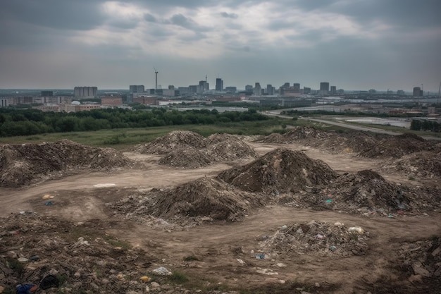 Scenic View Of City Landfill Generative AI