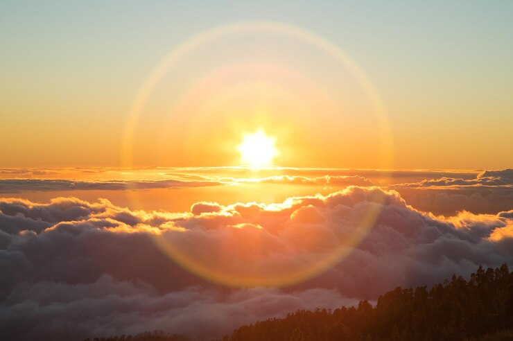 Photo scenic view of cloudscape against sky during sunset