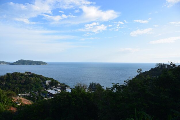 Scenic view of cloudy sky over sea