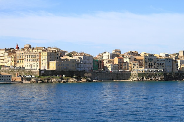 Photo scenic view corfu the old town