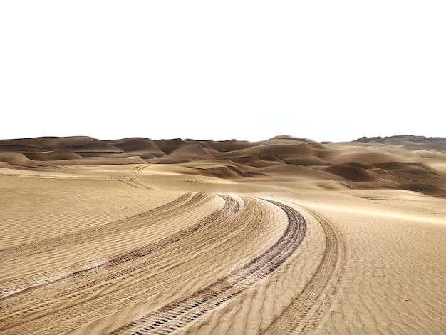 Photo scenic view of desert against clear sky