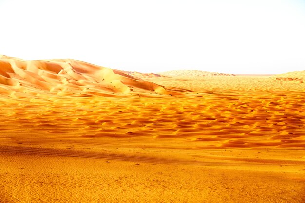 Scenic view of desert against clear sky