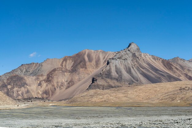 Scenic view of desert against clear sky