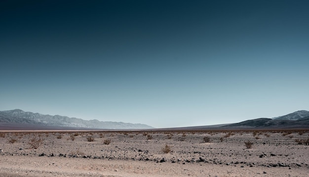 Photo scenic view of desert against clear sky