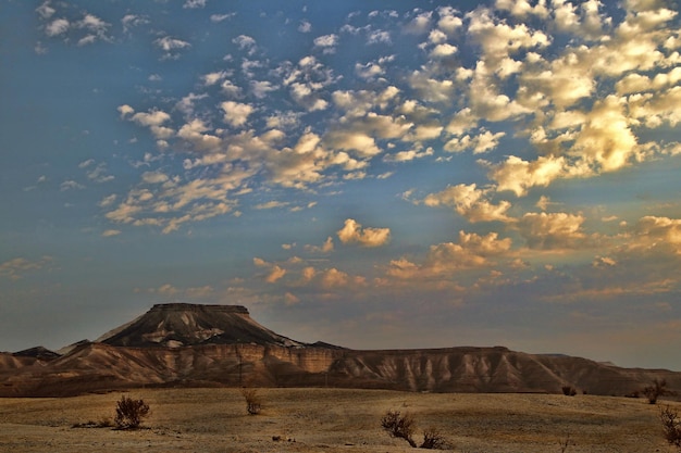 Foto vista panoramica del deserto contro il cielo durante il tramonto