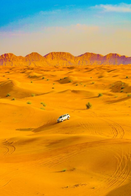 Scenic view of desert against sky