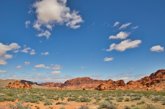 Photo scenic view of desert against sky