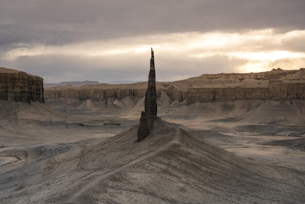 Foto vista panoramica del deserto contro il cielo