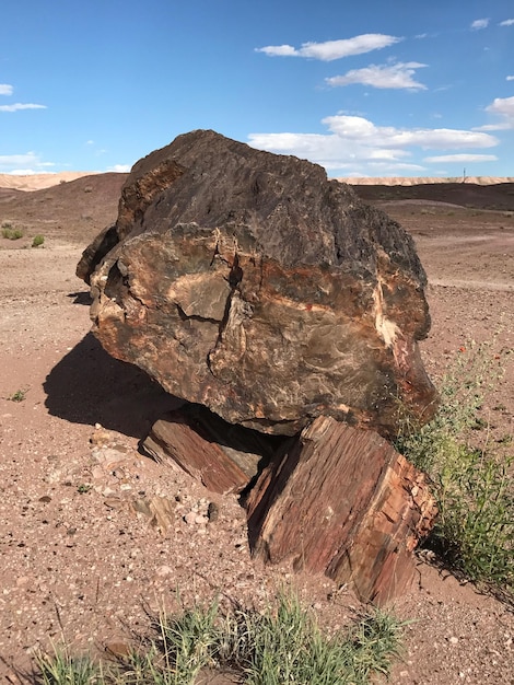 Foto la vista panoramica del deserto contro il cielo