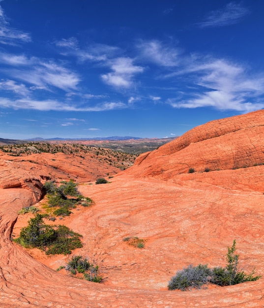 Photo scenic view of desert against sky