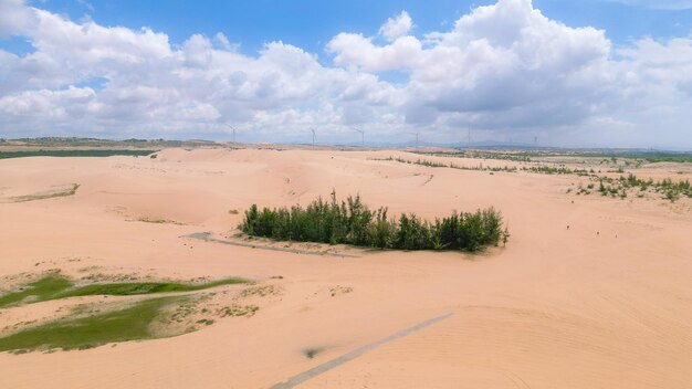 Foto vista panoramica del deserto contro il cielo