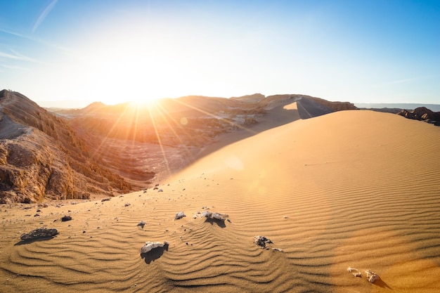 Photo scenic view of desert against sky