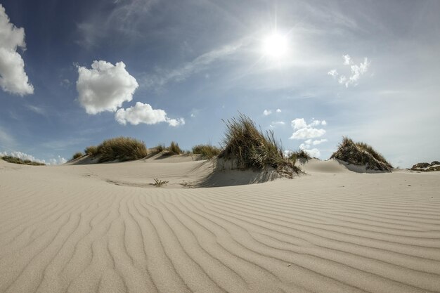 Foto la vista panoramica del deserto contro il cielo