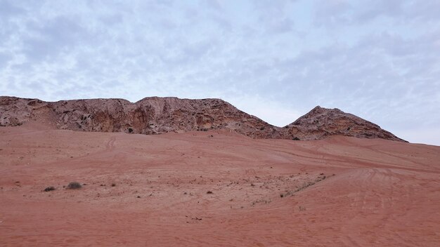 Scenic view of desert against sky