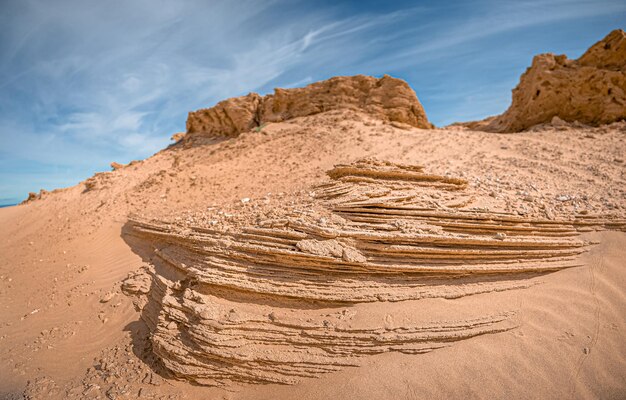 Foto la vista panoramica del deserto contro il cielo