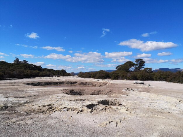 Scenic view of desert against sky