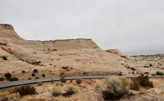 Scenic view of desert against sky