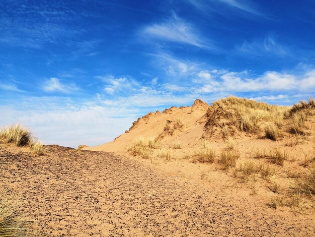 Scenic view of desert against sky