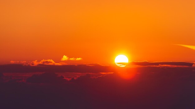 Scenic view of dramatic sky during sunset