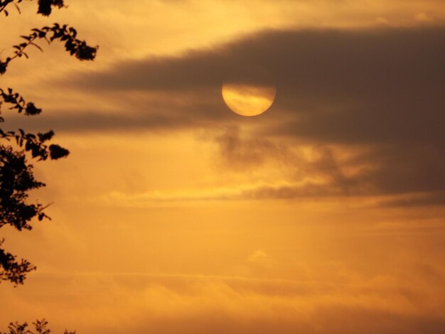 Scenic view of dramatic sky during sunset