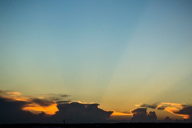 Scenic view of dramatic sky during sunset