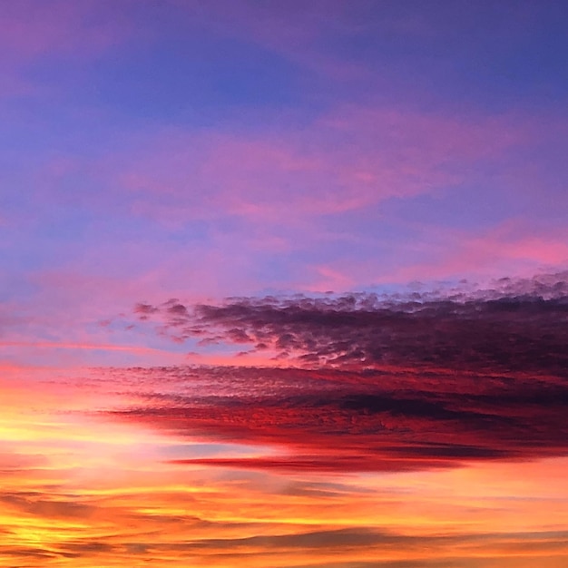 Scenic view of dramatic sky during sunset