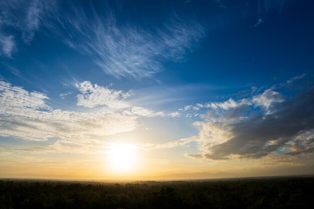 Scenic view of field against sky during sunset