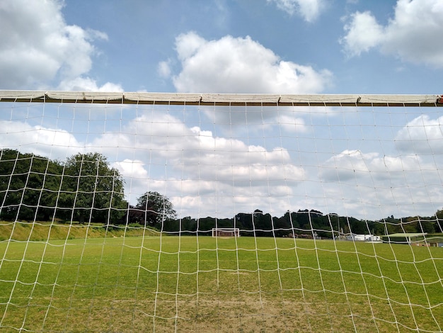 Foto vista panoramica del campo contro il cielo