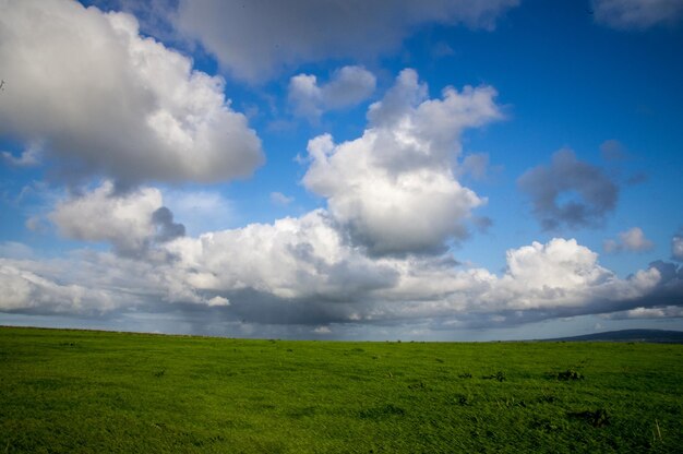 Photo scenic view of field against sky