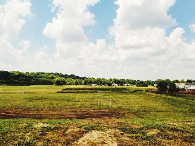 Foto vista panoramica del campo contro il cielo