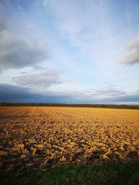 Photo scenic view of field against sky