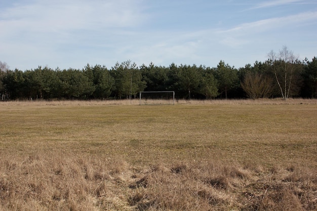 Foto vista panoramica del campo contro il cielo