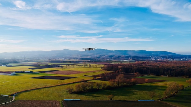 Foto vista panoramica del campo contro il cielo