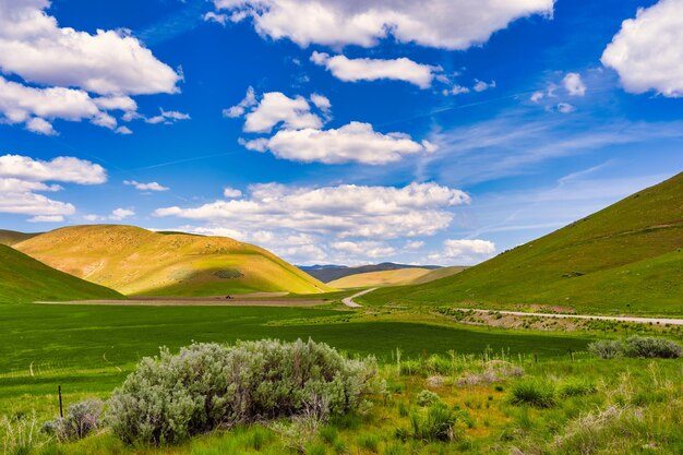 Photo scenic view of field against sky