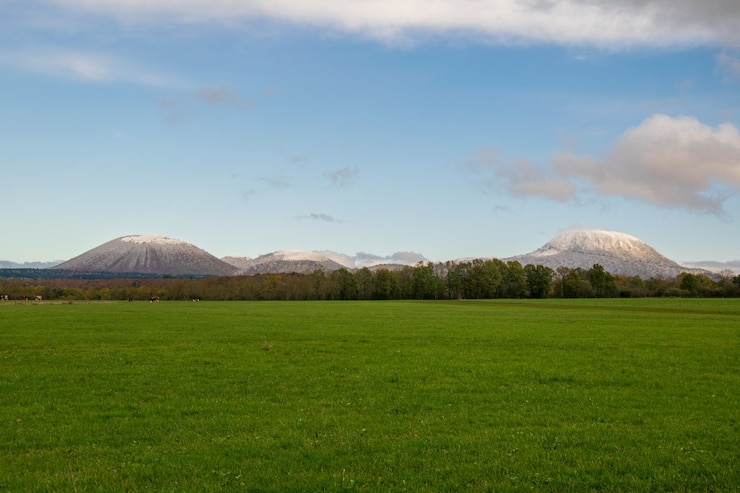 Photo scenic view of field against sky