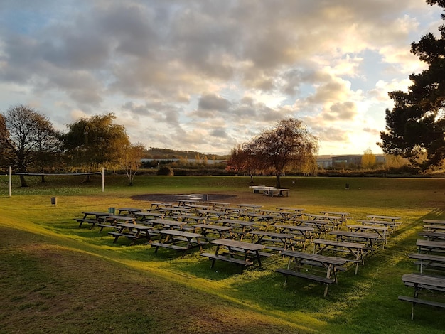 Photo scenic view of field against sky