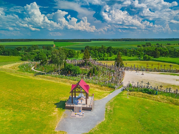 Foto vista panoramica del campo contro il cielo