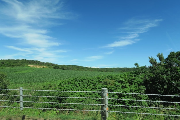 Photo scenic view of field against sky