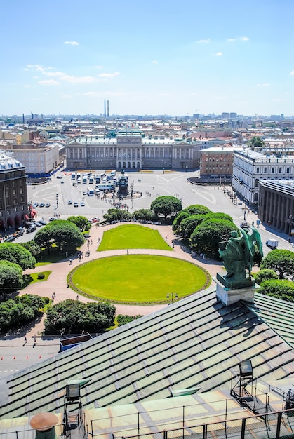 Scenic view from St Isaacs Cathedral in St Petersburg