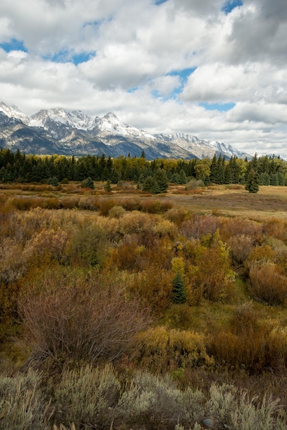 Photo scenic view of the grand teton national park