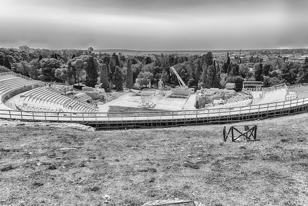 Photo scenic view of the greek theatre of syracuse sicily italy