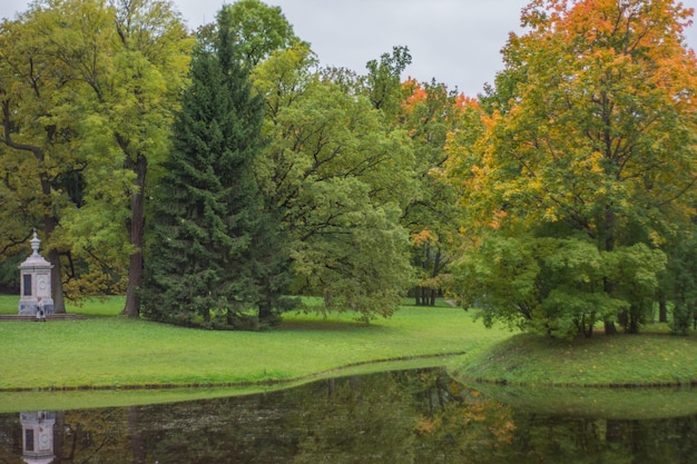 Scenic view of green landscape against sky