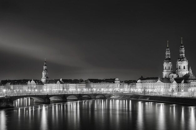 Scenic view of historical center Prague Charles bridge and buildings of old town