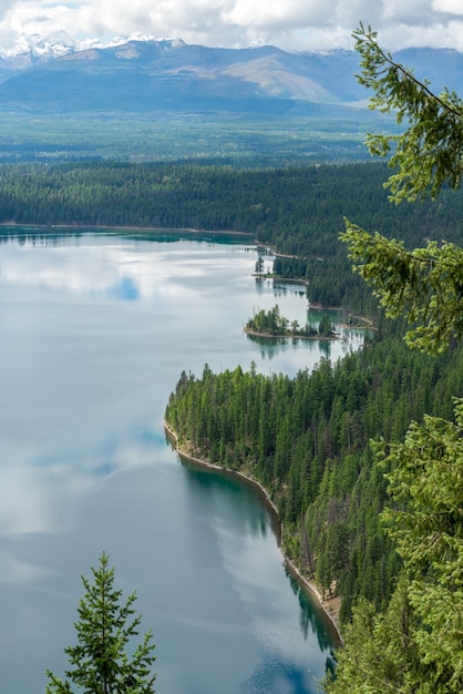 Scenic view of Holland Lake in Montana