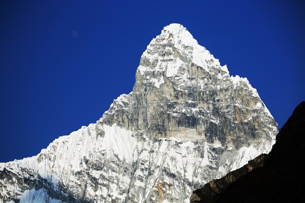 Scenic view of huascaran mountain against sky