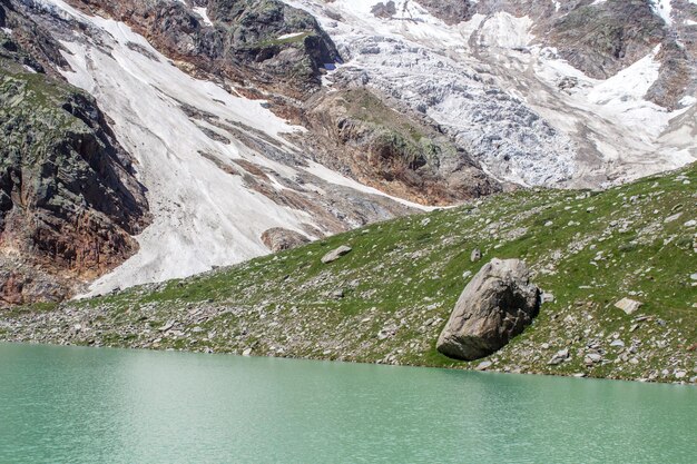 Scenic view of lake against mountain