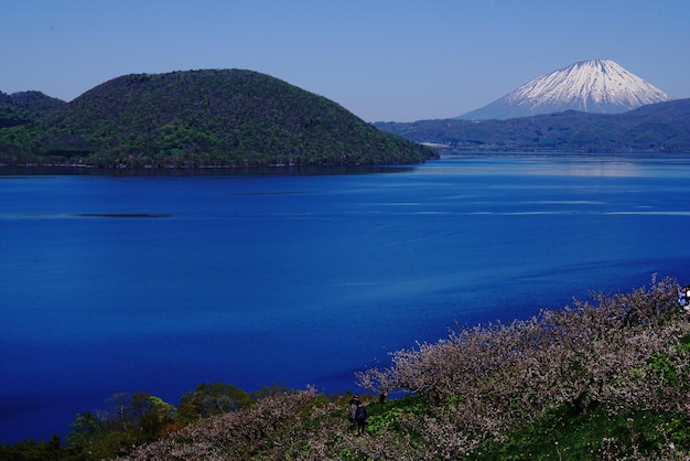 Scenic view of lake against mountains