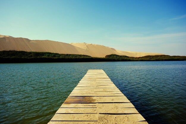 Foto vista panoramica del lago contro il cielo durante il tramonto