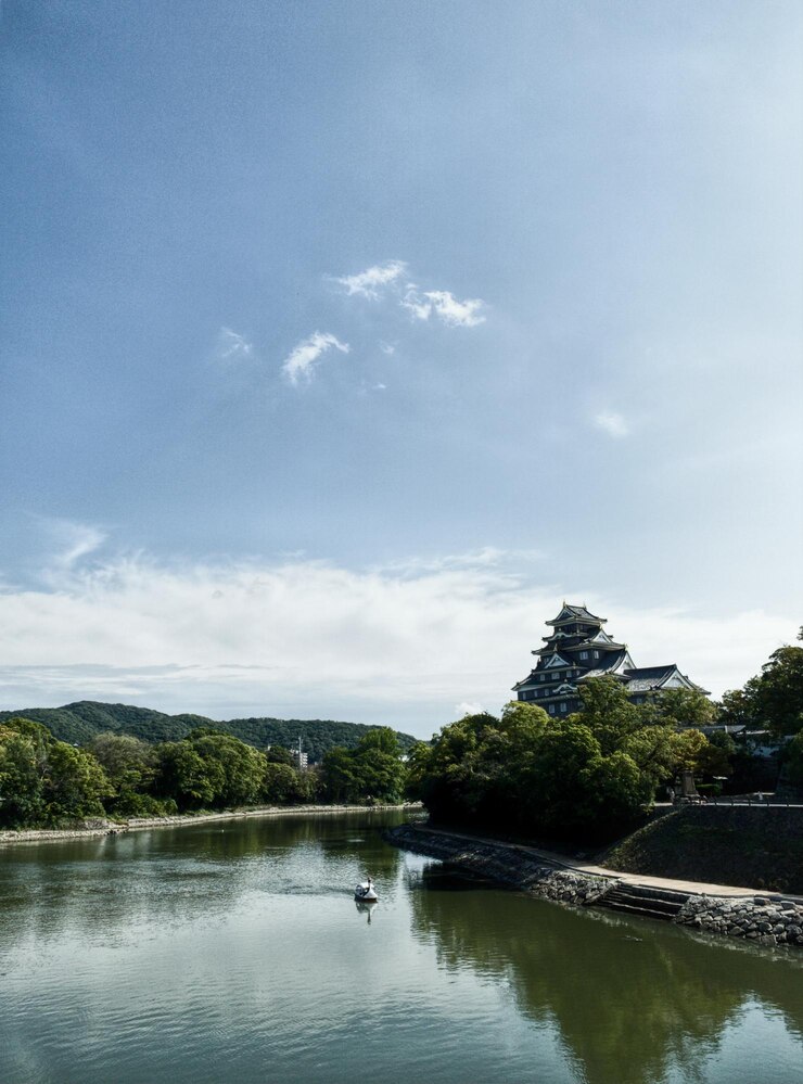 Photo 空に照らされた湖の景色