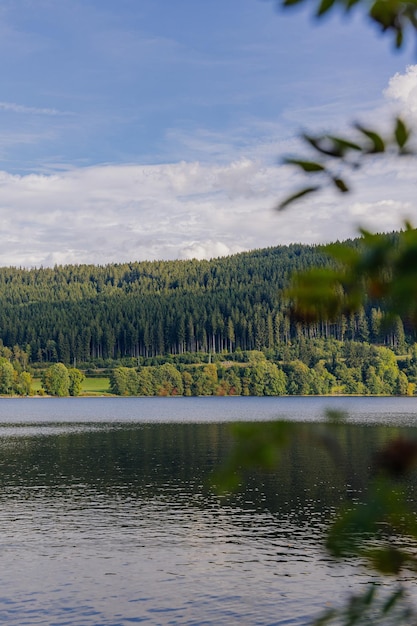 Photo scenic view of lake against sky